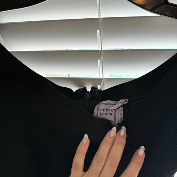 Herve Leger Gown, Black Off-Shoulder, Small - Picture 4 of 4